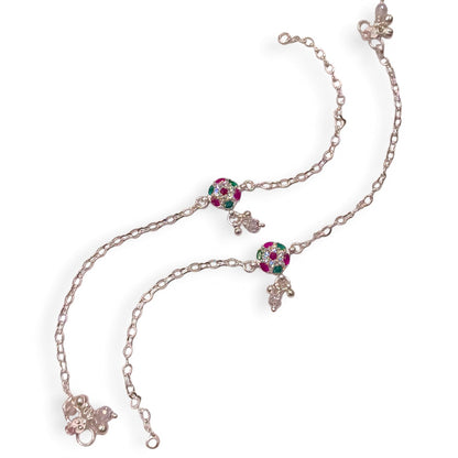 Elegant silver payal for women