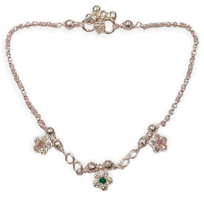 Durable silver payal for women