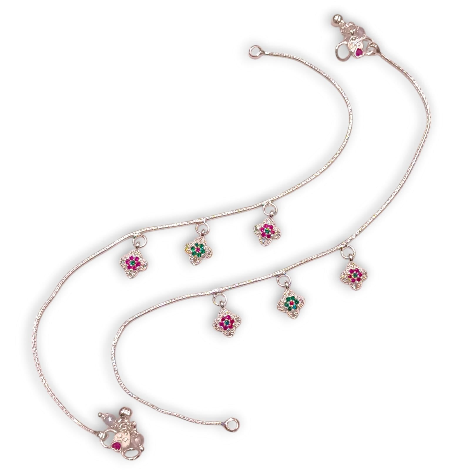 Premium silver payal for women