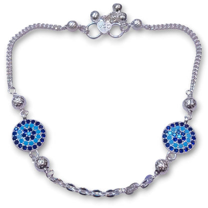 Fancy silver payal for women