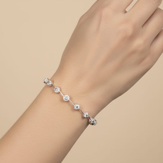 Silver bangle for women