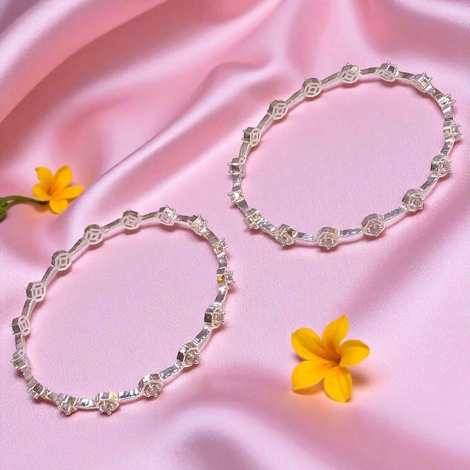 Silver bangles for girls