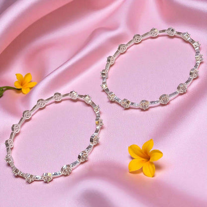 Silver bangles for girls