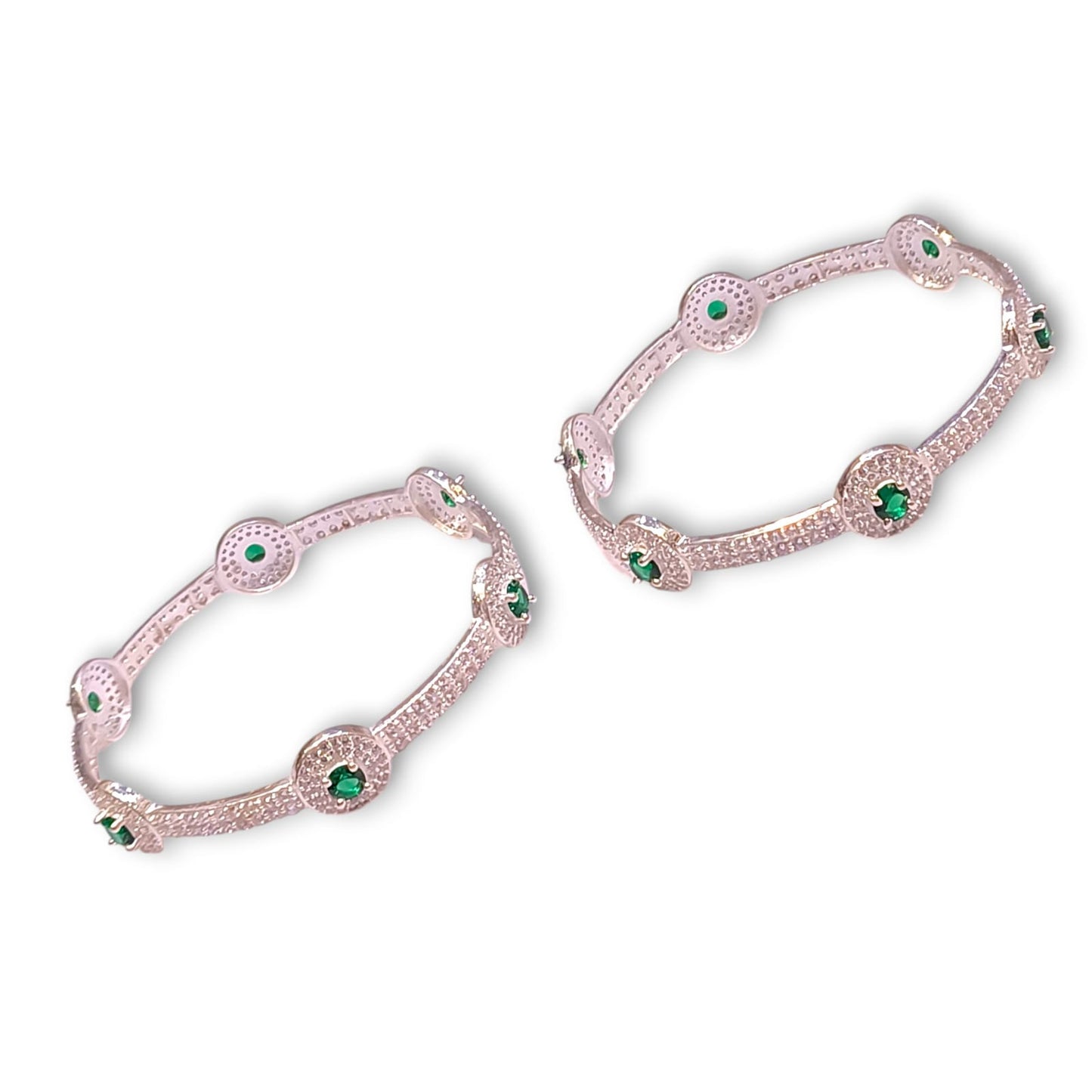 Fancy silver bangles