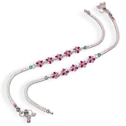 Fancy silver payal for women