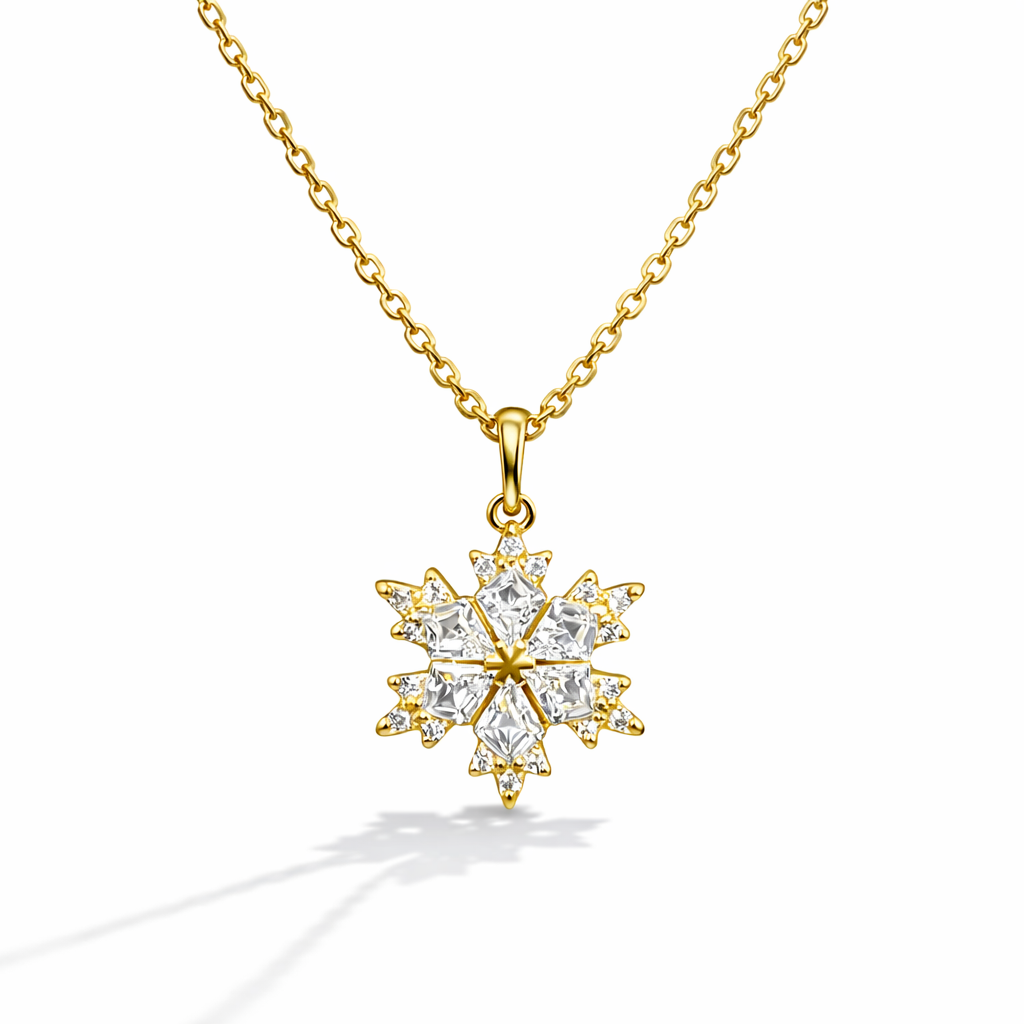 Snowflake sterling silver necklace