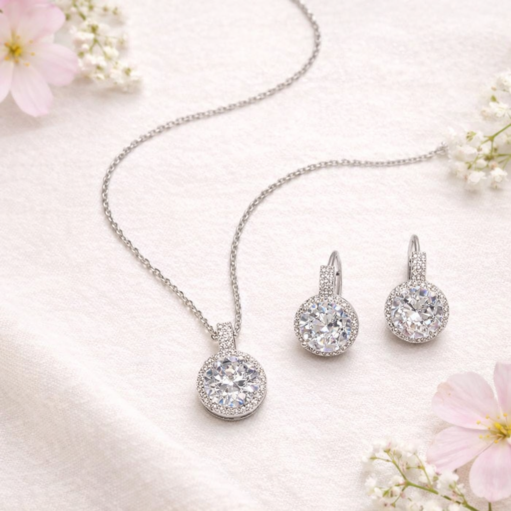 925 sterling Silver necklace set for women