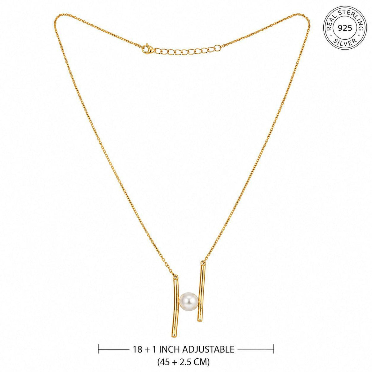 18k gold plated 925 sterling silver pendant. 