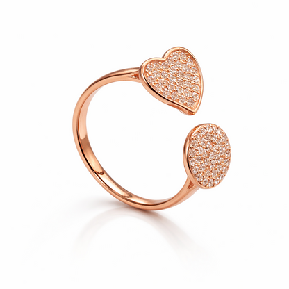 Rose gold plated sterling silver ring for girls