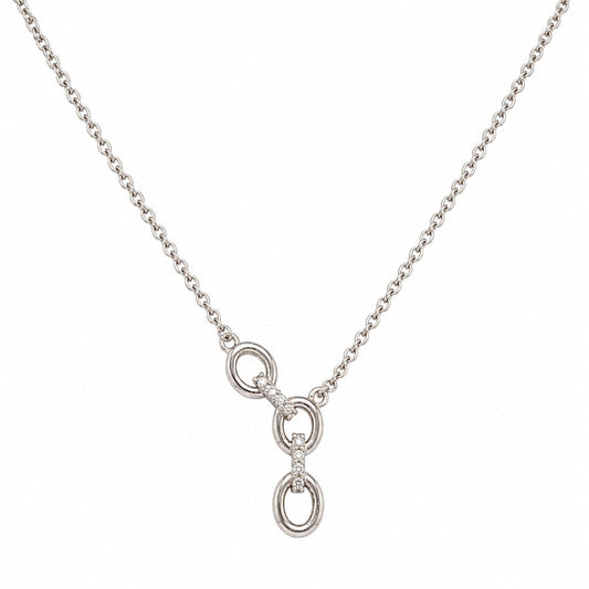 Interlocking Link Pendant Necklace for Women | 925 Sterling Silver Minimalist Jewellery | Jauhari Jewellers