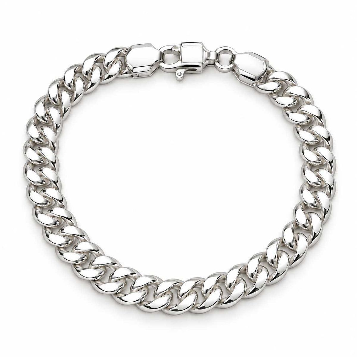 Silver Cuban Link Chain Bracelet for Men | Jauhari Jewellers