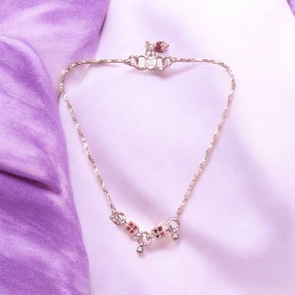 Silver anklets for daily use