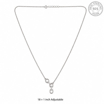 Interlocking Link Pendant Necklace for Women | 925 Sterling Silver Minimalist Jewellery | Jauhari Jewellers