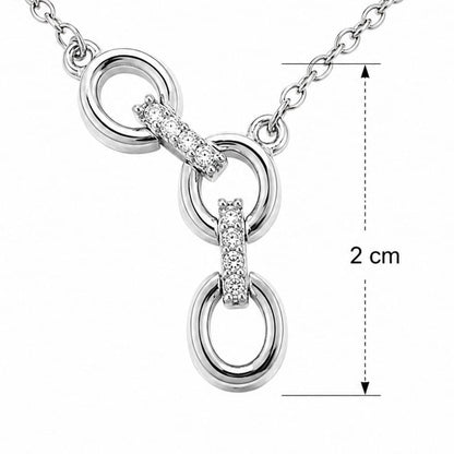 Interlocking Link Pendant Necklace for Women | 925 Sterling Silver Minimalist Jewellery | Jauhari Jewellers