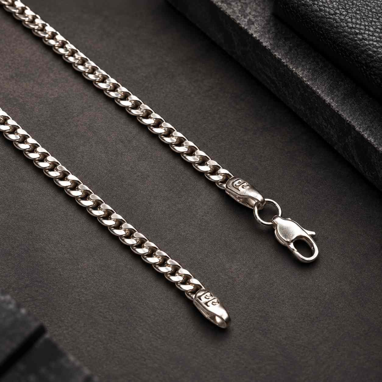 Silver Curb Chain for Men | Jauhari Jewellers