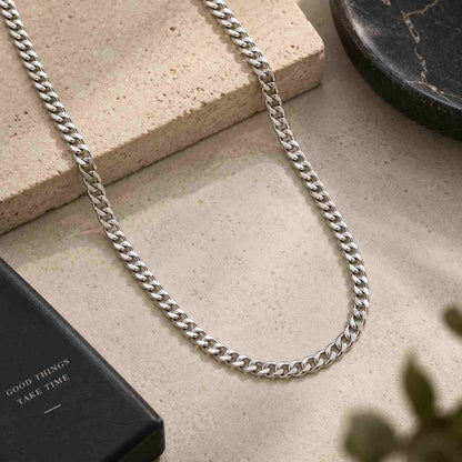 Silver Curb Chain for Men | Jauhari Jewellers