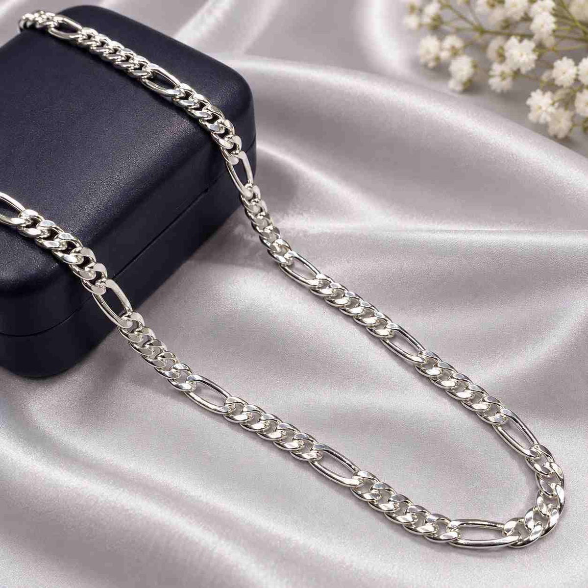 Silver Curb Chain for Men | Jauhari Jewellers