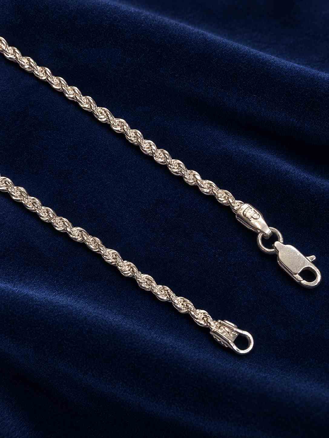 Silver Rope Chain for Men | Jauhari Jewellers