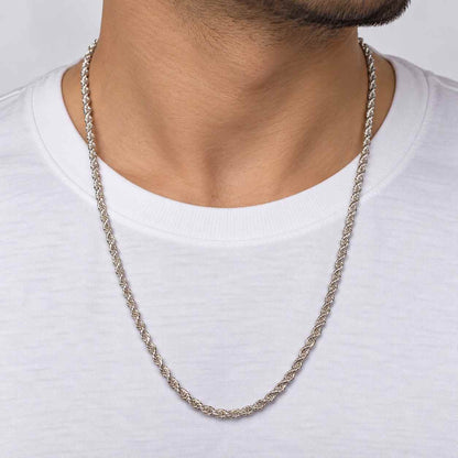 Silver Rope Chain for Men | Jauhari Jewellers