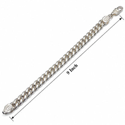 Silver Cuban Link Chain Bracelet for Men | Jauhari Jewellers