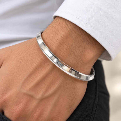 Silver Plain Kada for Men | Jauhari Jewellers
