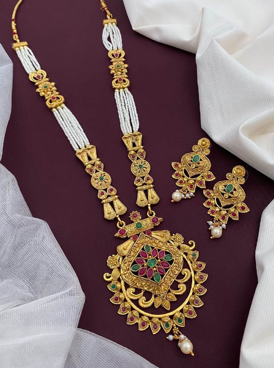 Antique Imitation Long Set - Jauhari Jewellers