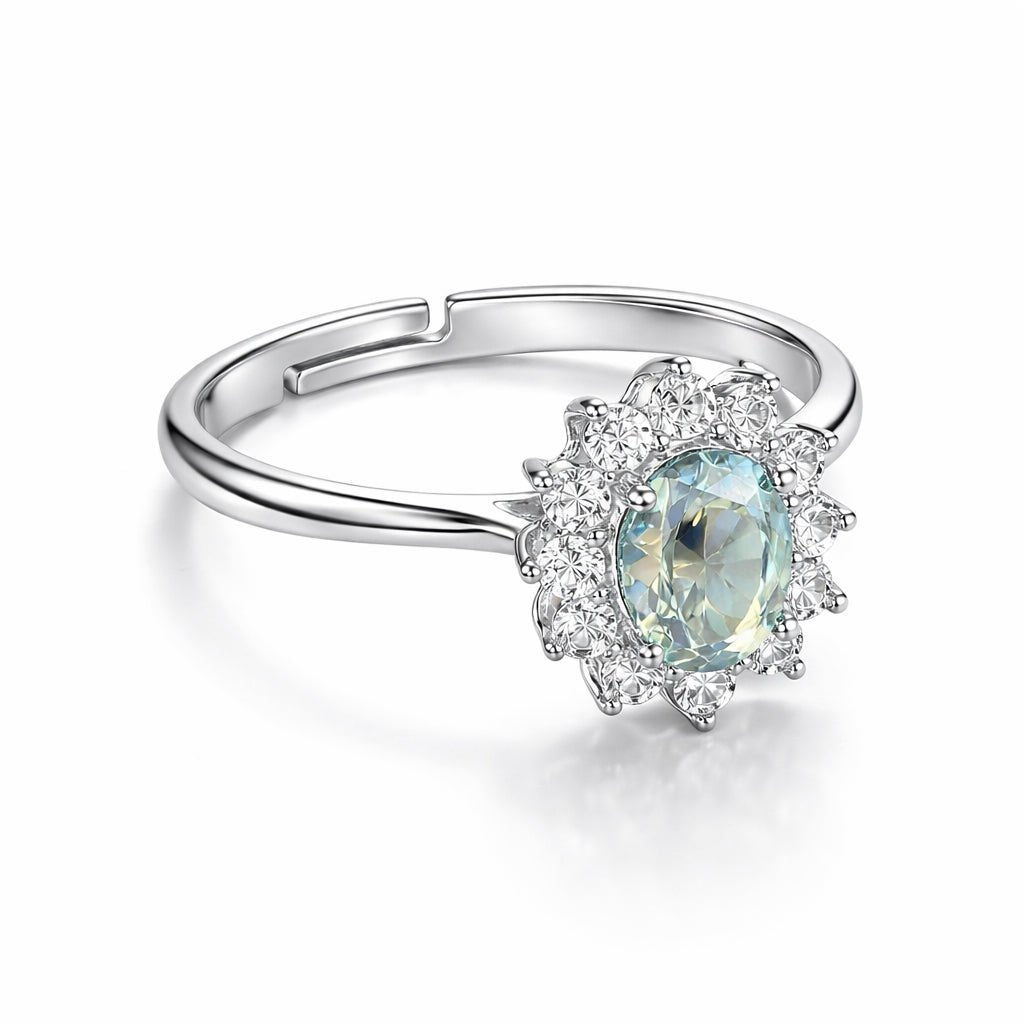 925 sterling silver halo ring