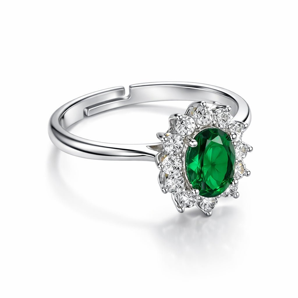 Silver halo ring