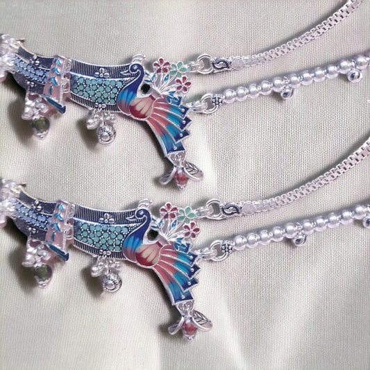 Fancy Peacock Payal For Women - Jauhari Jewellers