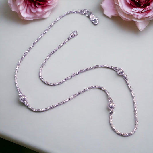 Fancy Silver Chain For Women - Jauhari Jewellers