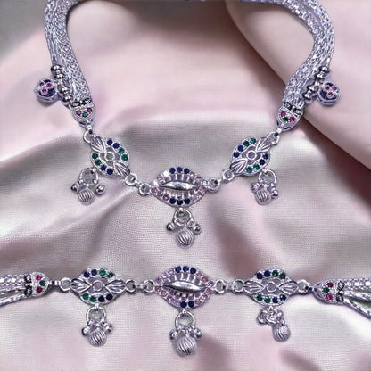 Fancy Silver Payal For Women - Jauhari Jewellers