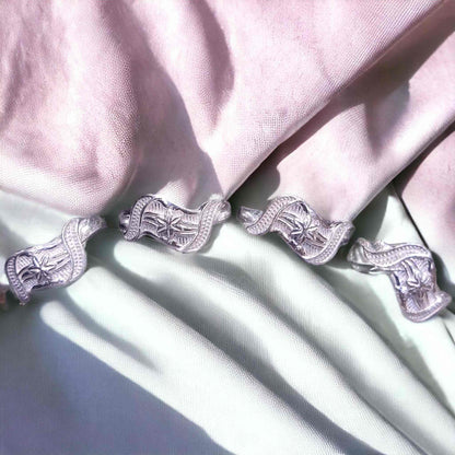 Fancy Silver Toe Rings ( 2 Pairs ) For Women - Jauhari Jewellers