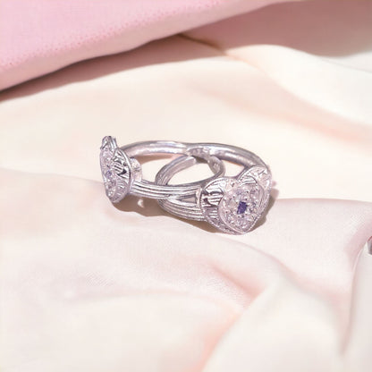 Fancy Silver Toe Rings ( 2 Pairs ) For Women - Jauhari Jewellers