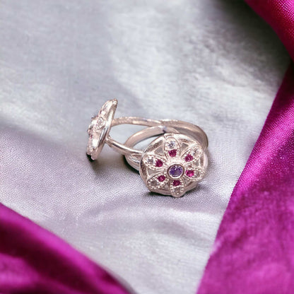 Fancy Silver Toe Rings ( 2 Pairs ) for Women - Jauhari Jewellers