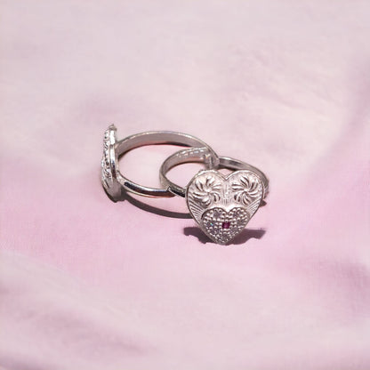 Fancy Silver Toe Rings ( 2 Pairs ) For Women - Jauhari Jewellers