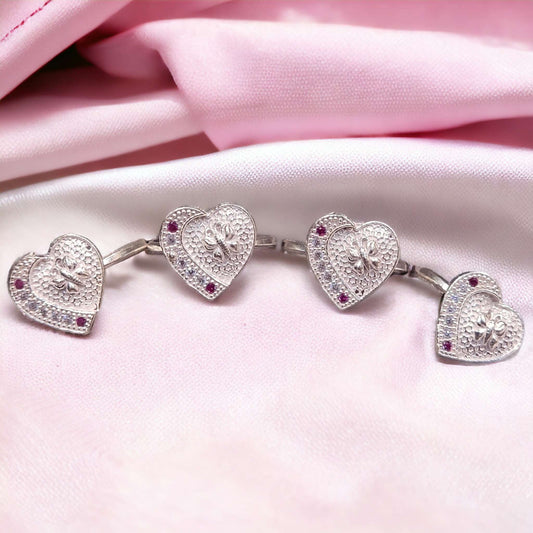 Fancy Silver Toe Rings ( 2 Pairs ) For Women - Jauhari Jewellers