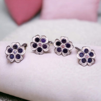 Fancy Silver Toe Rings For Women ( 2 Pairs ) - Jauhari Jewellers