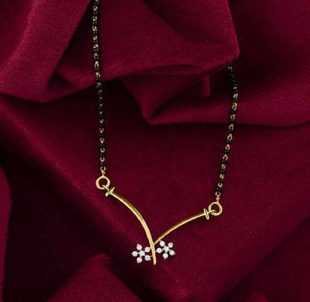 Gold Plated AD Mangalsutra - Jauhari Jewellers