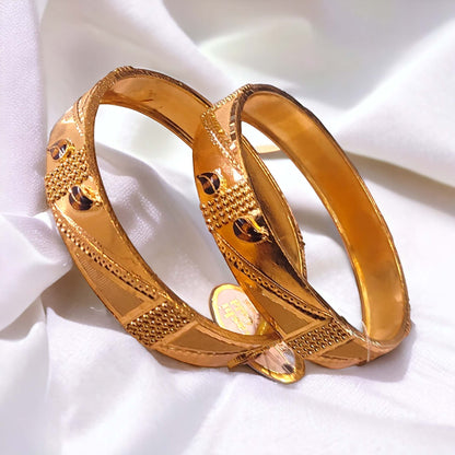 Gold Plated Bangle For Women ( 1 Pair ) - Jauhari Jewellers