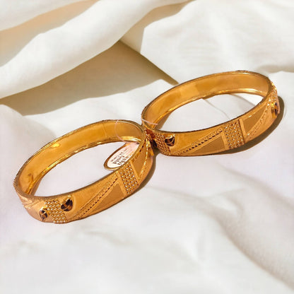 Gold Plated Bangle For Women ( 1 Pair ) - Jauhari Jewellers
