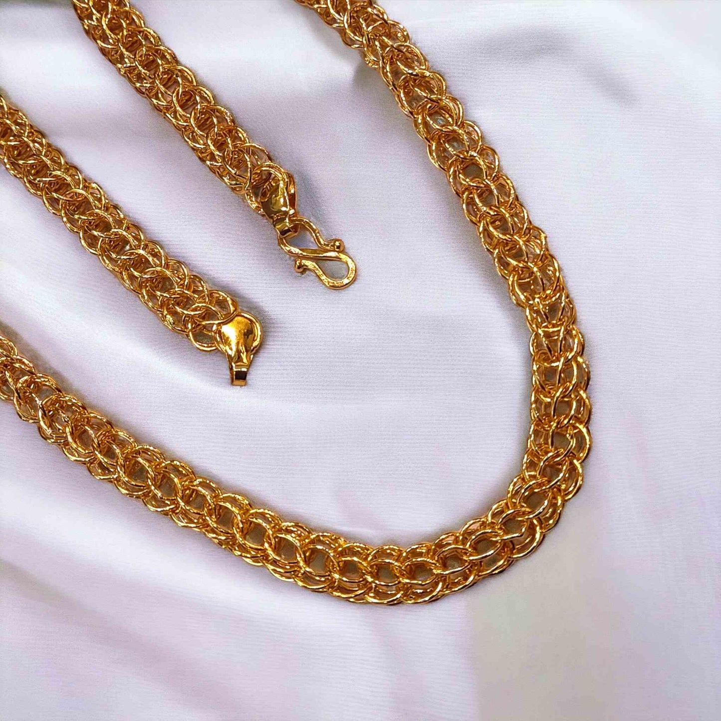 Gold Plated Hollow Chain for Men - Jauhari Jewellers