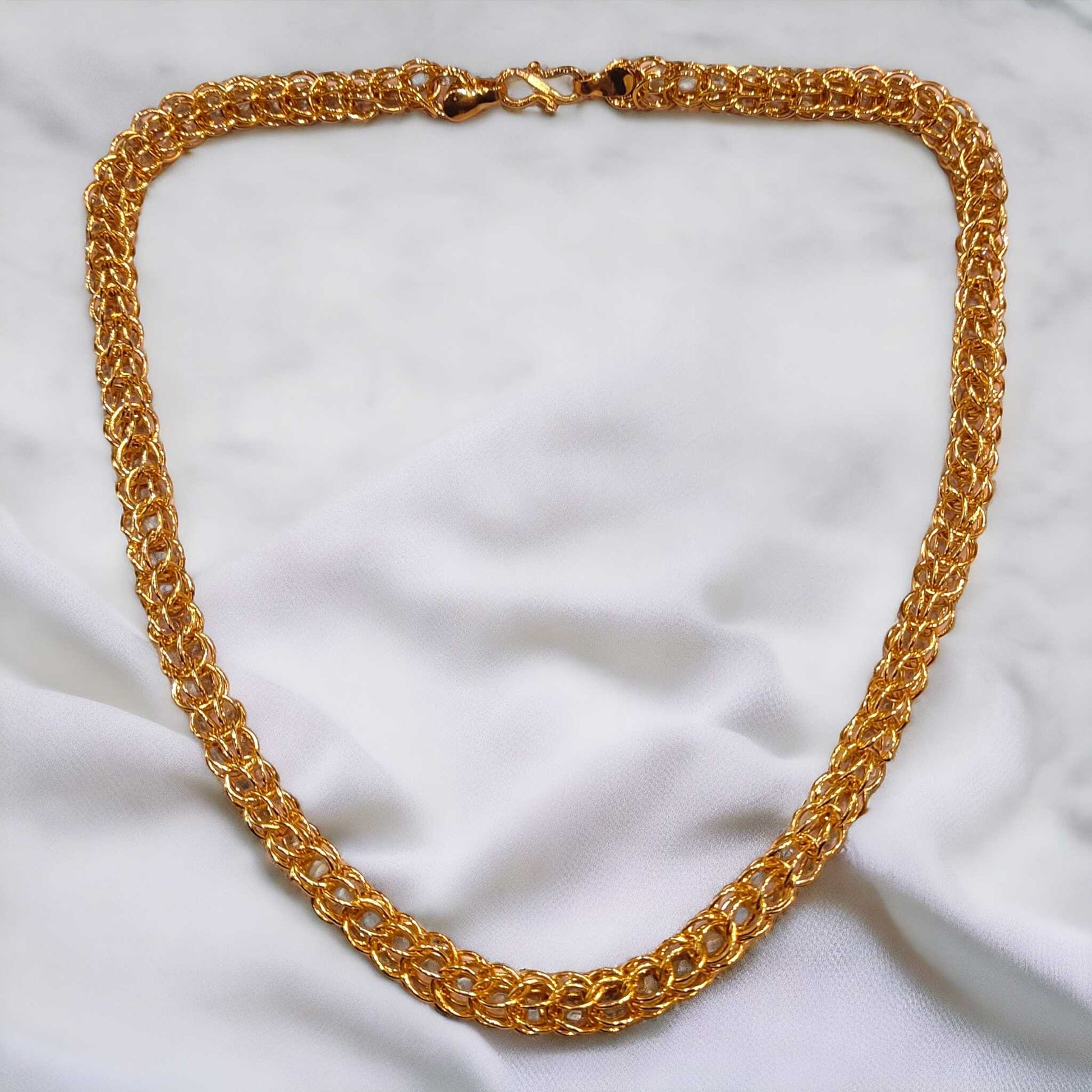 Gold Plated Hollow Chain for Men - Jauhari Jewellers