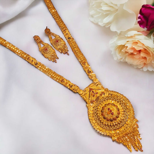 Gold Plated Long Necklace Set - Jauhari Jewellers