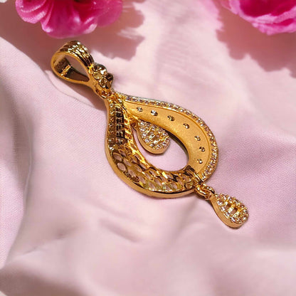 Gold Plated Stone Pendant for Women - Jauhari Jewellers