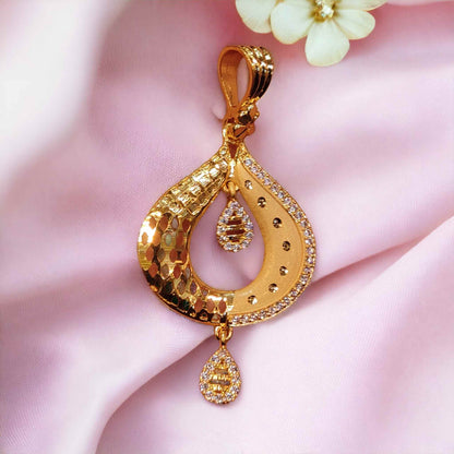 Gold Plated Stone Pendant for Women - Jauhari Jewellers