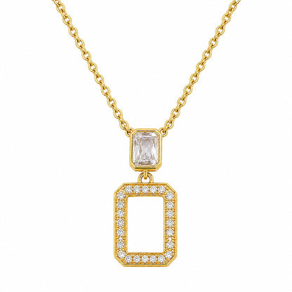 Sterling silver necklace with gold plating 