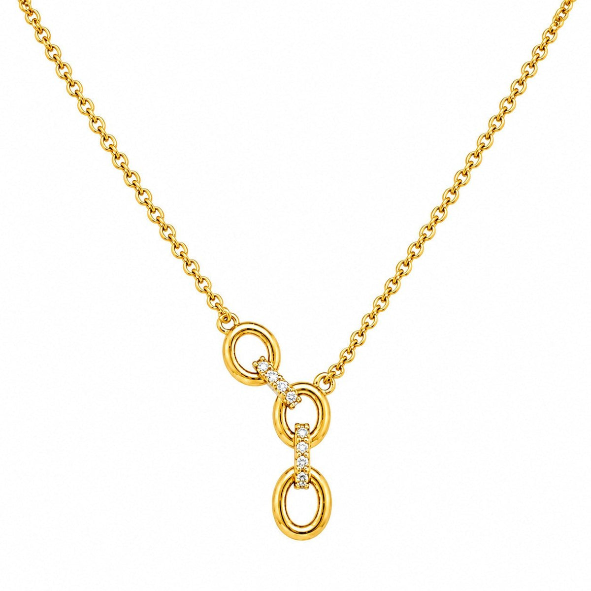 Interlocking Link Pendant Necklace for Women | 925 Sterling Silver Minimalist Jewellery | Jauhari Jewellers - Jauhari Jewellers