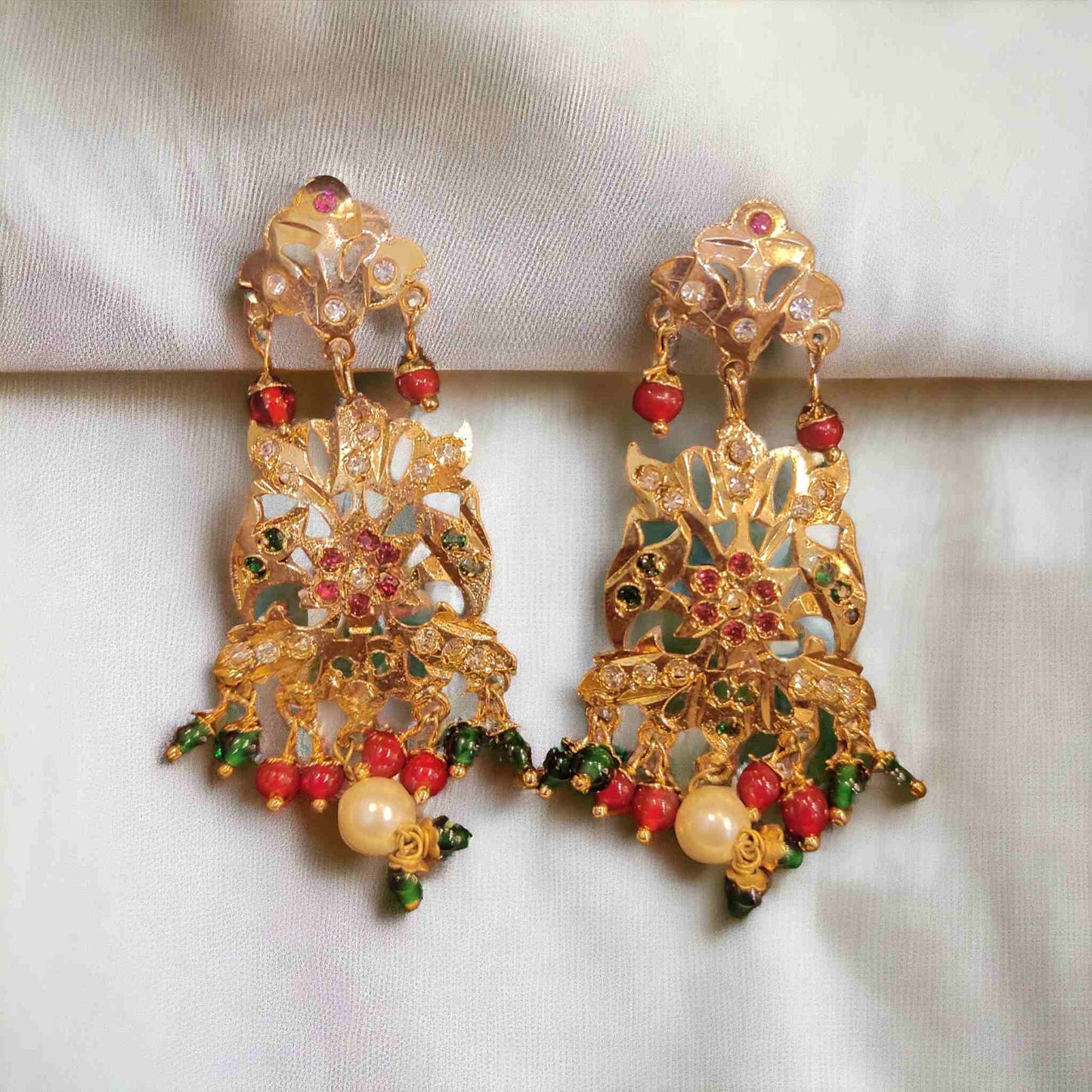Gold plated earrings - jauhari jewellers