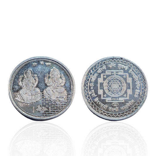 Laxmi Ganesh Pure Silver 5g Coin - Jauhari Jewellers