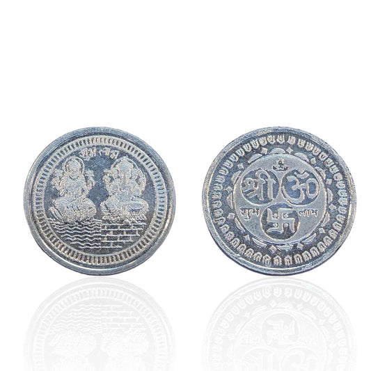 Laxmi Ganesh Pure Silver 5g Coin - Jauhari Jewellers